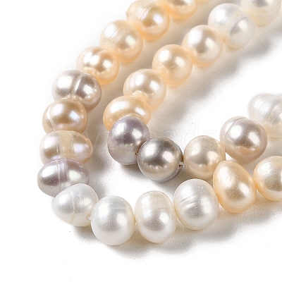 Natural Cultured Freshwater Pearl Beads Strands PEAR-E018-85-1