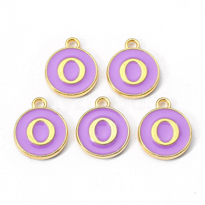 Golden Plated Alloy Enamel Charms ENAM-S118-10O-1