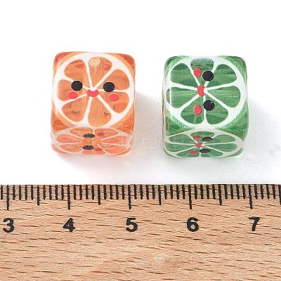 Printed Transparent Acrylic Beads MACR-BM0002-01B-1