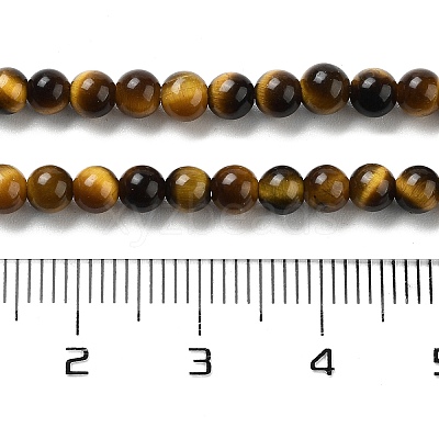 Natural Tiger Eye Beads Strands G-G099-4mm-4-1