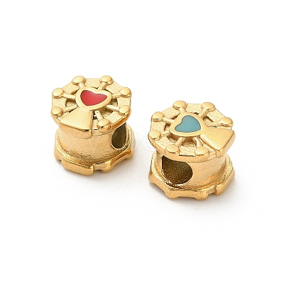 304 Stainless Steel Enamel Beads STAS-K306-46G-1