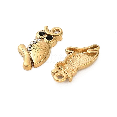 304 Stainless Steel Rhinestone Pendant STAS-U047-01G-02-1
