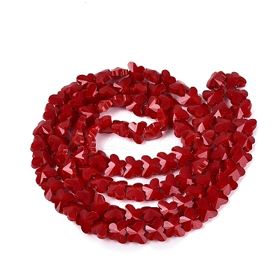 Opaque Glass Beads Strands GLAA-Q118-01B-C02-1