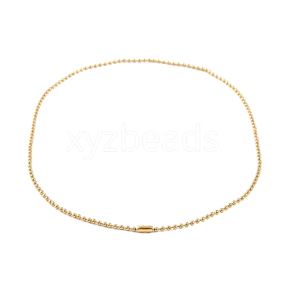 Ion Plating(IP) 304 Stainless Steel Ball Chain Necklaces for Women NJEW-G135-01E-G-1