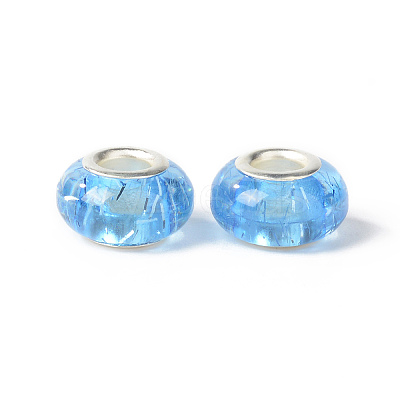 Rondelle Resin European Beads RPDL-A001-01-1