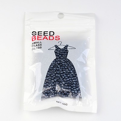 8/0 Electroplated Metallic Colours Round Glass Seed Beads X-SEED-A009-3mm-606-1