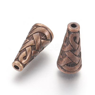 Tibetan Style Alloy Bead Cone X-TIBEB-00821-R-NR-1