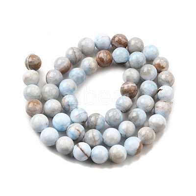 Natural Striped Stone Beads Strands G-D315-A01-01-6mm-1