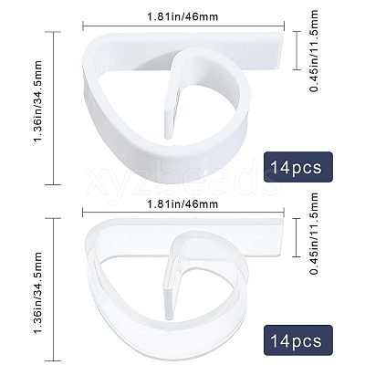 28Pcs 2 Colors Plastic Tablecloth Clips AJEW-GF0007-22-1