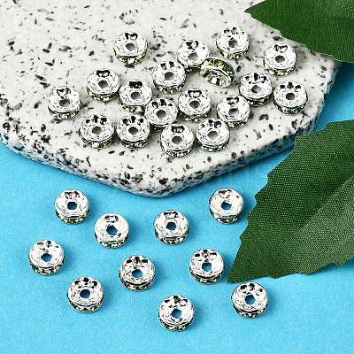 Brass Grade A Rhinestone Spacer Beads RB-A014-Z8mm-07S-1