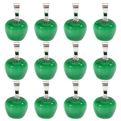12Pcs Cat Eye Pendants G-CA0001-87-1