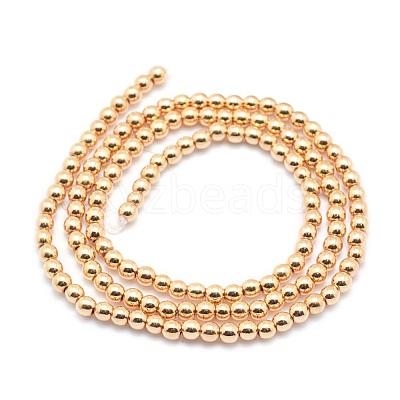 Electroplate Non-magnetic Synthetic Hematite Beads Strands G-L485-01C-LG-1