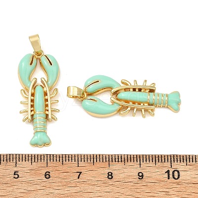 Brass Enamel Pendants KK-T001-02G-1