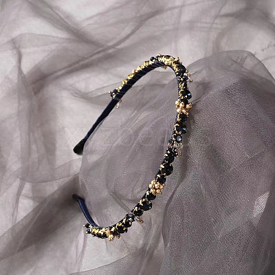 Shiny Elegant Glass Hair Bands PW-WG75179-17-1