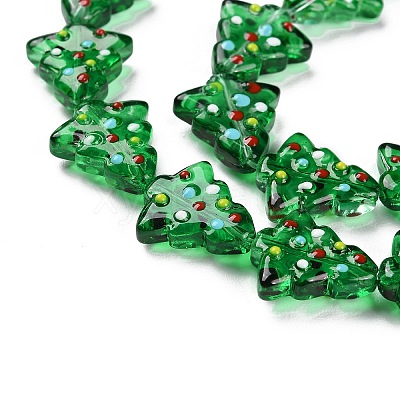 Handmade Bumpy Glass Beads Strands LAMP-F032-08B-1