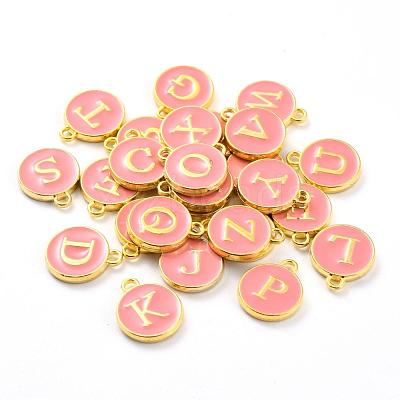 Initial Letter A~Z Alphabet Enamel Charms ENAM-Q437-14-1