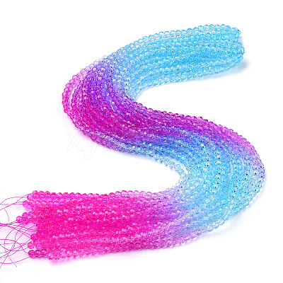 Transparent Glass Beads Strands GLAA-E036-07P-1