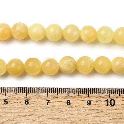Natural Yellow Jade Beadd Strands X-G-A274-A01-8mm-1