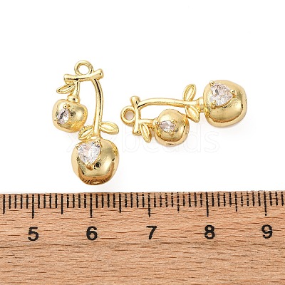 Brass Micro Pave Cubic Zirconia Pendants KK-F895-18D-G-1