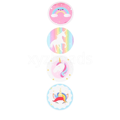 8 Styles Horse Paper Stickers X-DIY-L051-008-1