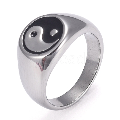 304 Stainless Steel Finger Rings STAS-H101-01P-10-1