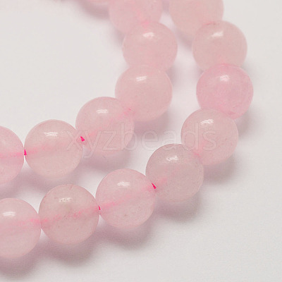 Natural Rose Quartz Bead Strands G-G735-46-8mm-1