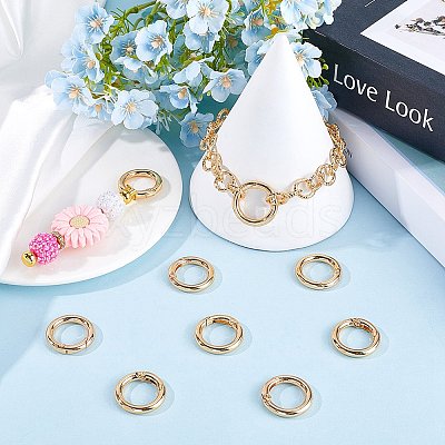 30Pcs Alloy Spring Gate Ring FIND-SP0001-48-1