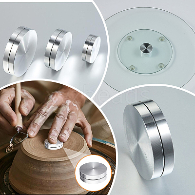 3Pcs 3 Styles Aluminum Turntable Base Table Tray FIND-SP0004-52-1