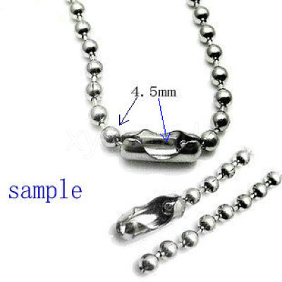 Tarnish Resistant Stainless Steel Ball Chain Connectors X-STAS-L018C-P-1
