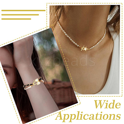 4Pcs 4 Styles Brass Toggle Clasps KK-CJ0003-53-1