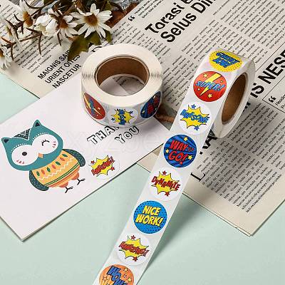 Self-Adhesive Kraft Paper Gift Tag Stickers LS-DIY-G013-A23-1