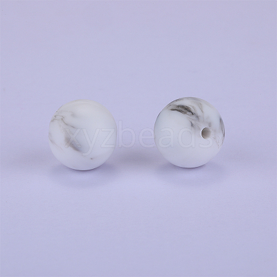 Round Silicone Focal Beads SI-JX0046A-63-1