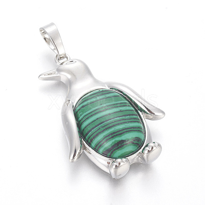 Synthetic Malachite Pendants G-L512-A20-1