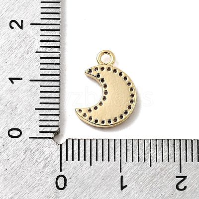 Brass Micro Pave Cubic Zirconia Charms KK-H089-07B-G-1