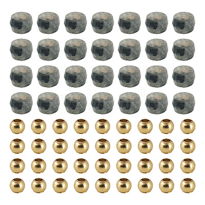 50Pcs Natural Larvikite Beads G-TAD0001-13-1