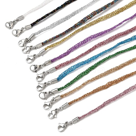 3.5MM Polyester Metallic Cord Braided Cord Necklace Making FB-CBAA152-01P-1