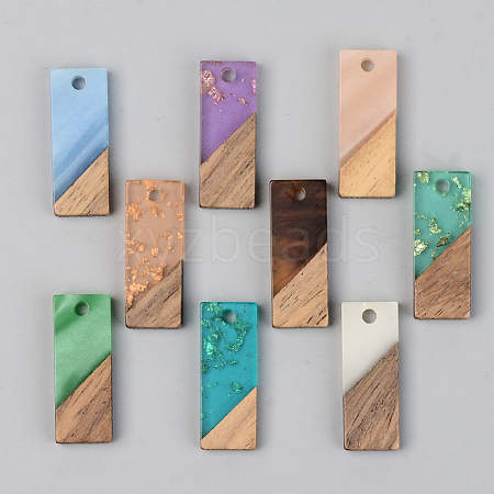 Resin & Walnut Wood Pendants RESI-S389-059A-1