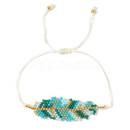 Bohemian Style Leaf Bead Bracelet for Women FW9314-1