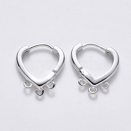 Brass Huggie Hoop Earring Findings X-KK-T049-16P-NF-1