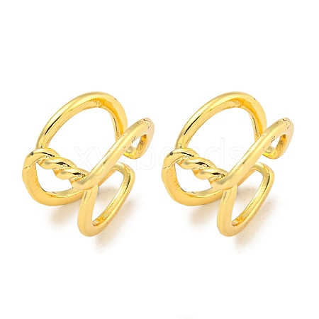 Brass Cuff Earrings EJEW-C104-133G-1