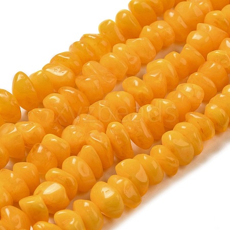 Resin Imitation Amber Beads Strands RESI-Z017-02B-1