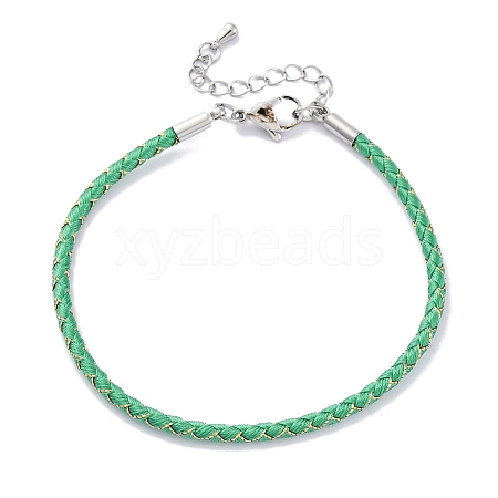 Polyester Cord Braided Bracelet Makings MAK-Z003-01P-22-1