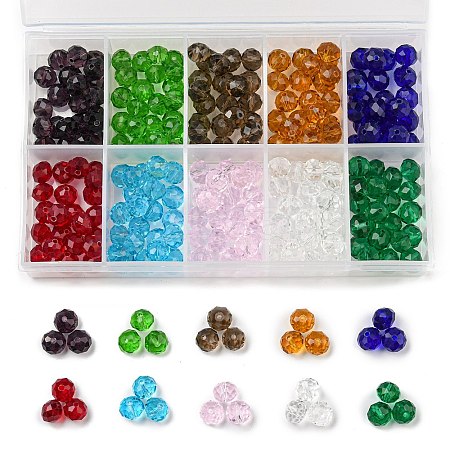 350Pcs 14 Style Glass Beads Strands EGLA-SZ0001-23-1