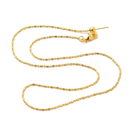 1mm Rack Plating Brass Column Link Chain Adjustable Slider Necklaces for Women Men MAK-L044-54G-1