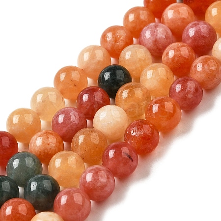 Dyed Natural Malaysia Jade Beads Strands G-G021-02B-21-1