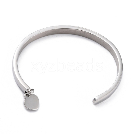 304 Stainless Steel Cuff Bangles STAS-C023-01-1