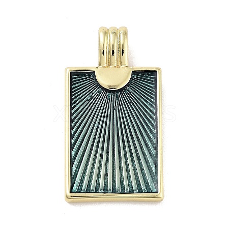 Real 18K Gold Plated Rack Plating Brass Enamel Pendants X-KK-M293-43G-01-1