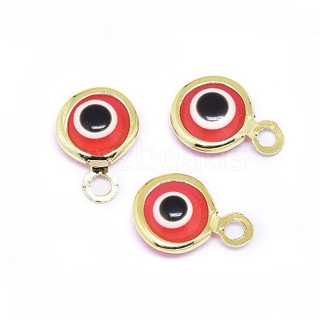 Handmade Evil Eye Lampwork Charms KK-F764-13G-02-1