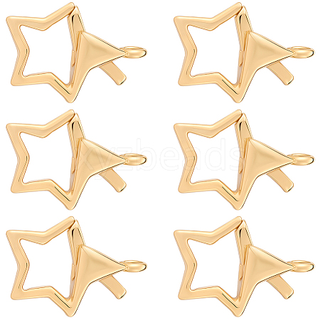 8Pcs Brass Lobster Claw Clasps KK-BBC0022-43-1