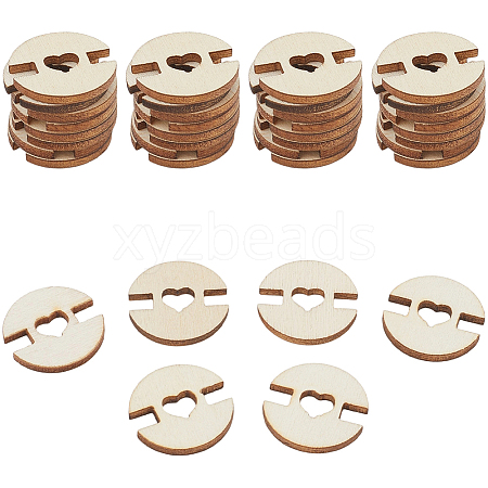 1 Set 1-Hole Wood Buttons BUTT-CY0001-16C-1